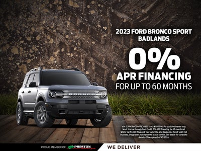 0% APR for 60 Mo.